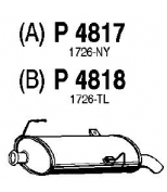 FENNO STEEL - P4818 - Глушитель PEUGEOT 206 1.4 01-